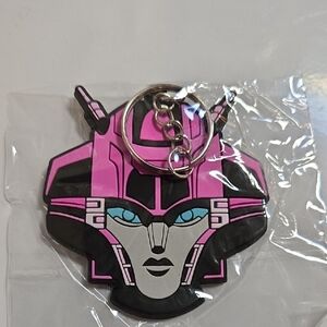 TRANSFORMERS Pink and Black Robot Keychain